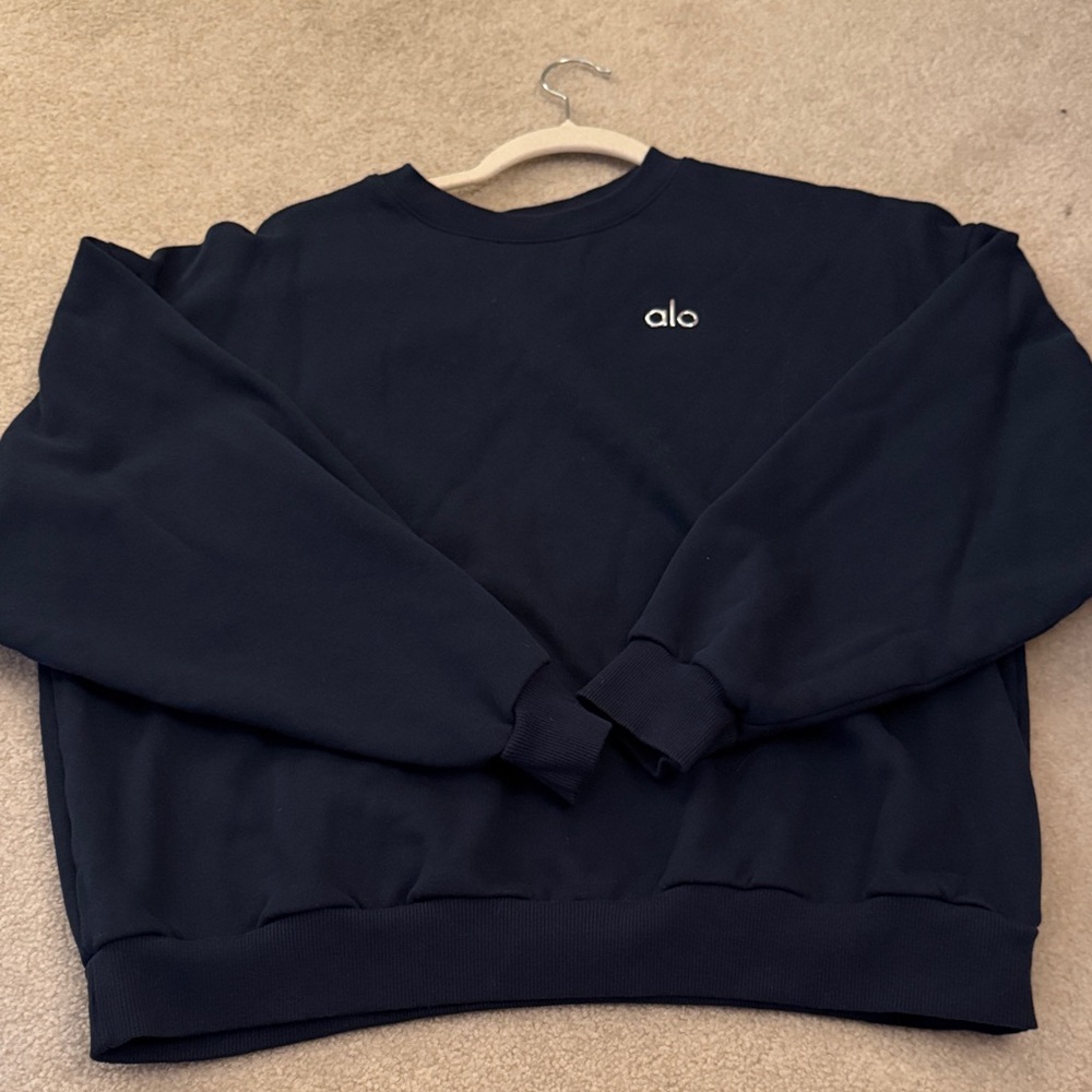 ALO Yoga Navy Crewneck Sweater